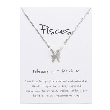 Zodiac Constellation Pendant Necklace