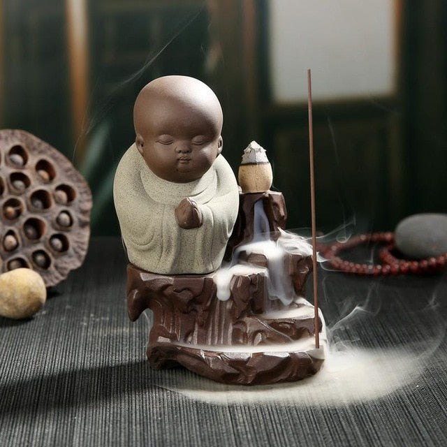 Little Monk Ceramic Backflow Incense Burner