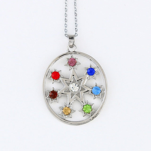 7 Chakra Crystal Healing Point Pendant Necklace