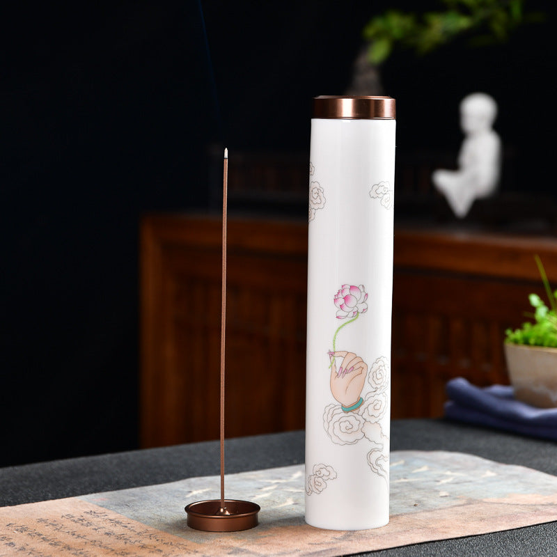 Hand-Painted Ceramic Incense Stick Holder