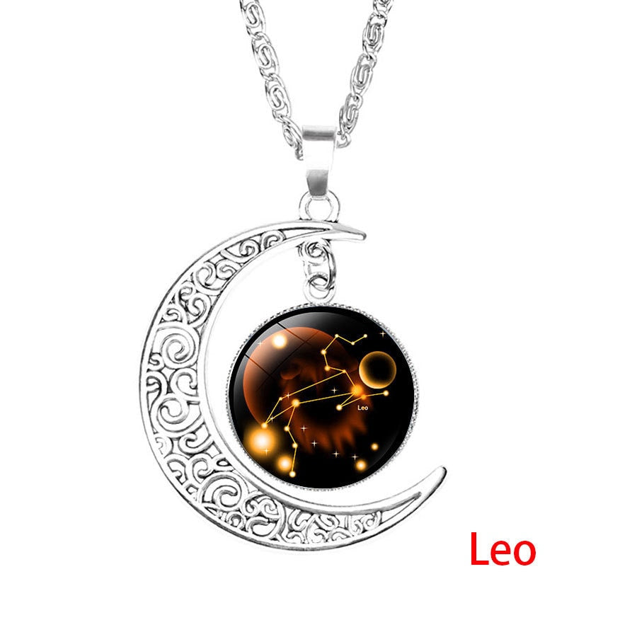 Galaxy Constellation Zodiac Pendant Necklace