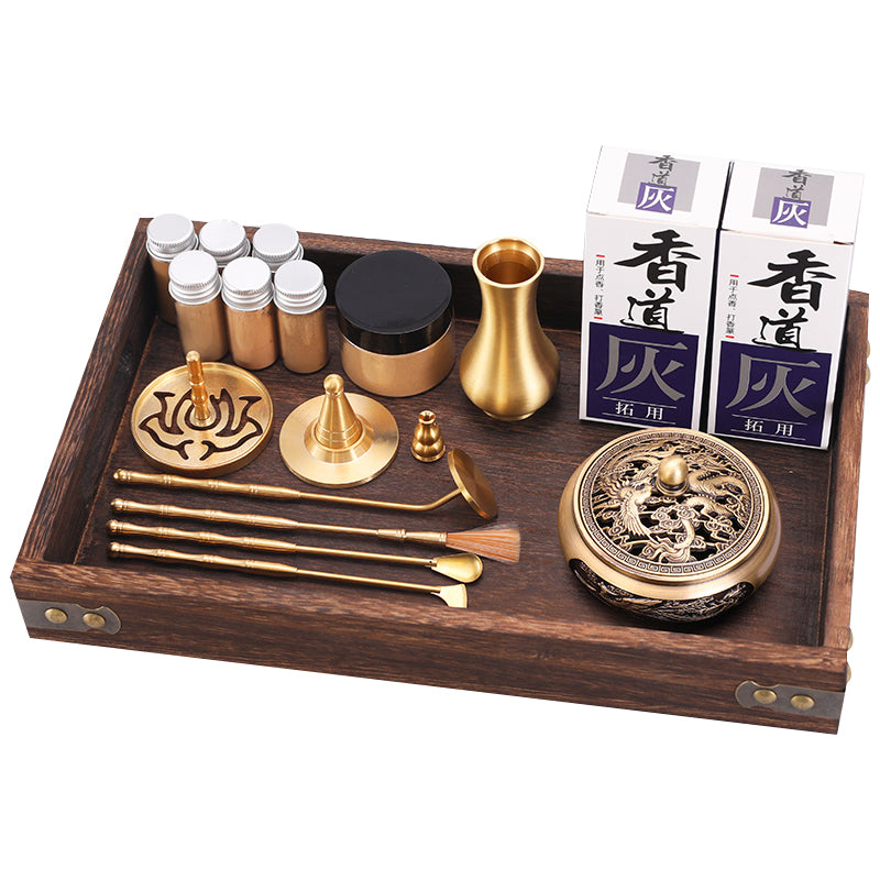 Pure Copper Incense Road Tools Beginner Level Set Incense Seal Script Tools Incense Ash Press Powder Incense Seal Script Articles Tools Incense Spoon Fragrance Shovel Incense Seal