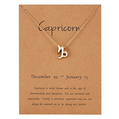 Zodiac Constellation Charm Choker Necklace