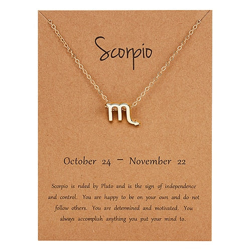 Zodiac Constellation Charm Choker Necklace