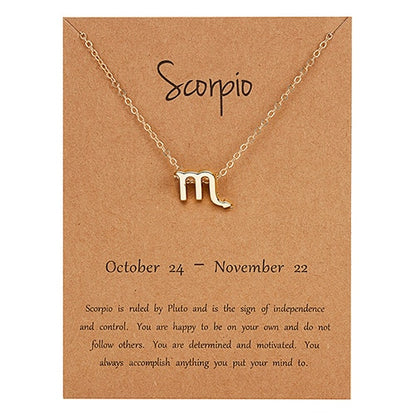 Zodiac Constellation Charm Choker Necklace