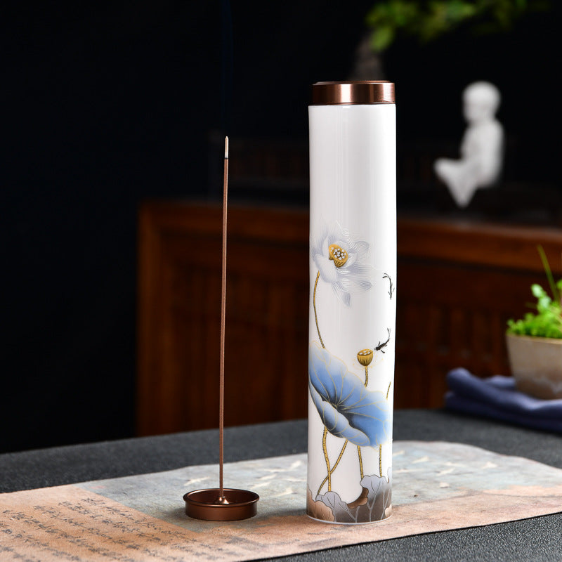 Hand-Painted Ceramic Incense Stick Holder