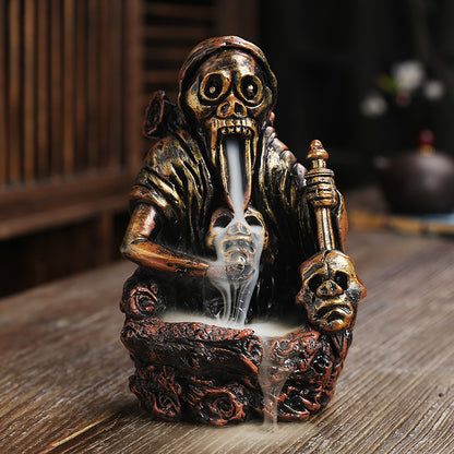 Resin Skull Backflow Incense Burner