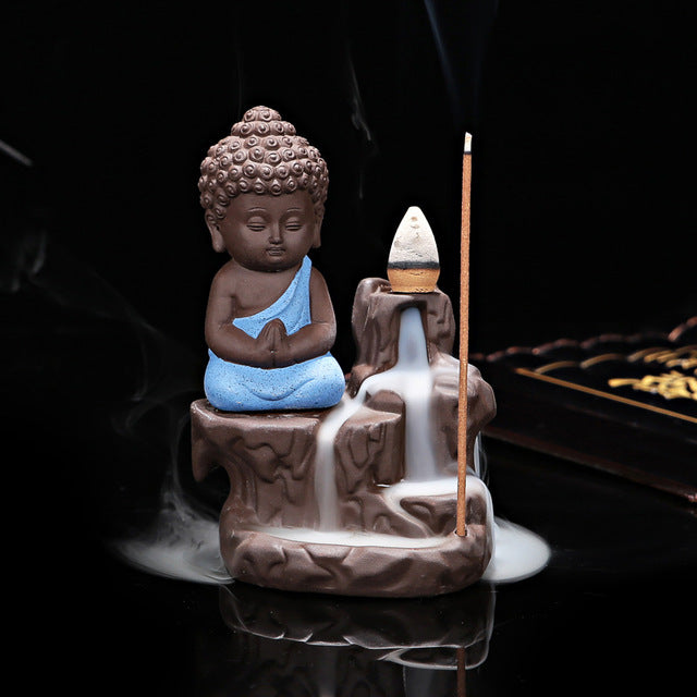 Little Monk Ceramic Backflow Incense Burner