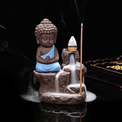 Little Monk Ceramic Backflow Incense Burner