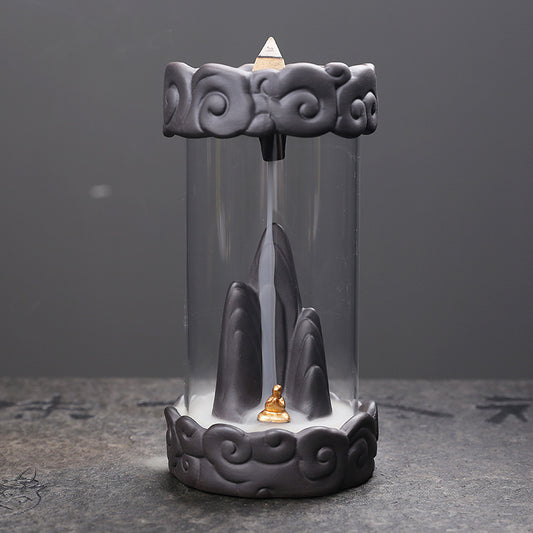 Auspicious Cloud Purple Sand Backflow Incense Burner