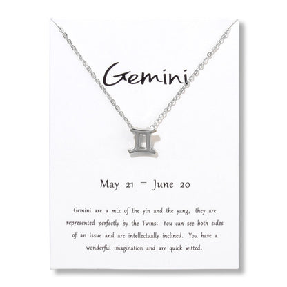 Zodiac Constellation Pendant Necklace