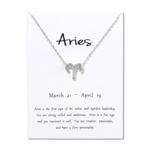 Zodiac Constellation Pendant Necklace