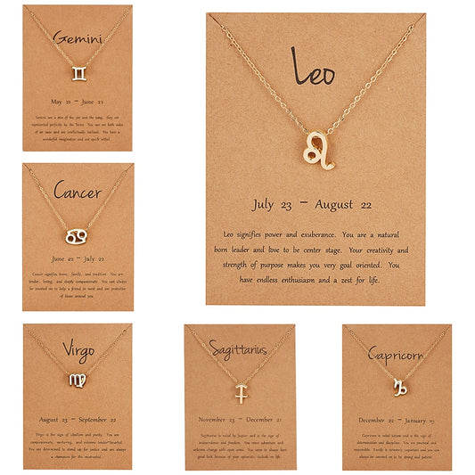 Zodiac Constellation Charm Choker Necklace