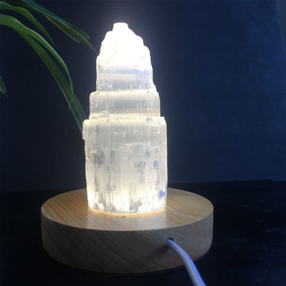Natural Crystal Tower Lamp