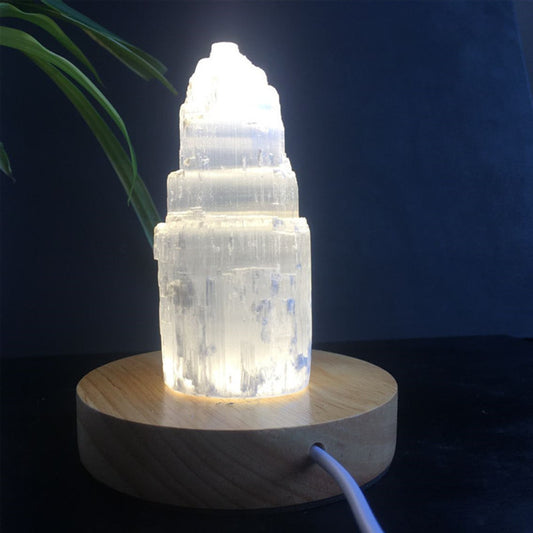 Natural Crystal Tower Lamp