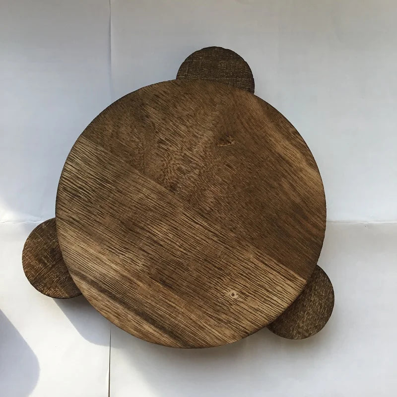 Wooden Pentagram Altar Plate & Candlestick