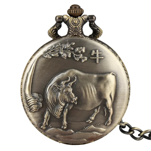 Chinese Zodiac Steampunk Pocket Watch Necklace