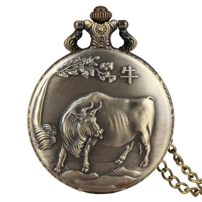 Chinese Zodiac Steampunk Pocket Watch Necklace