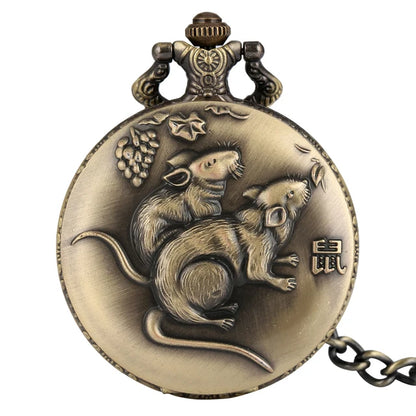 Chinese Zodiac Steampunk Pocket Watch Necklace