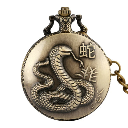 Chinese Zodiac Steampunk Pocket Watch Necklace