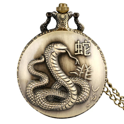 Chinese Zodiac Steampunk Pocket Watch Necklace