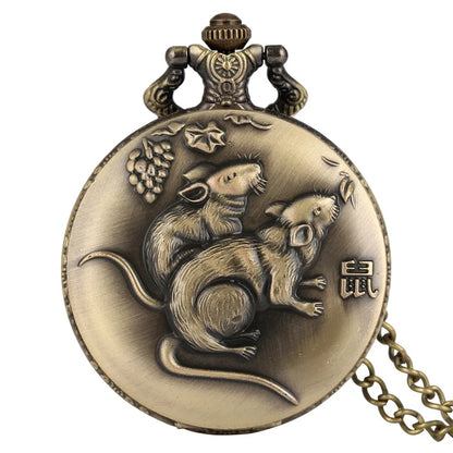 Chinese Zodiac Steampunk Pocket Watch Necklace