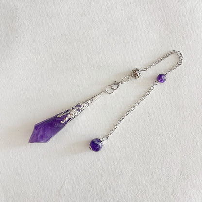 12-Facet Crystal Pendulum