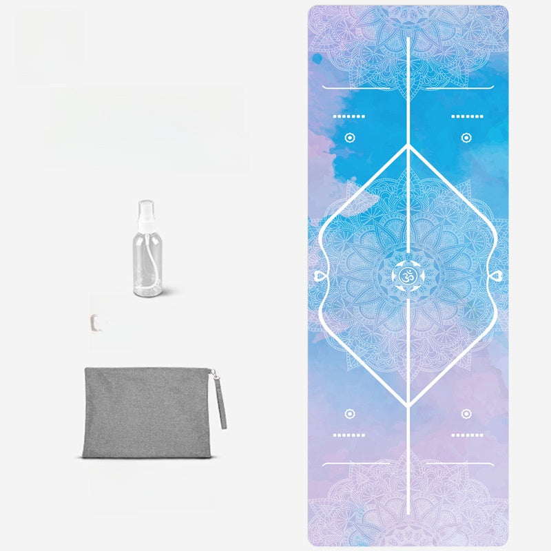Foldable Suede Yoga Mat — Natural Rubber Base