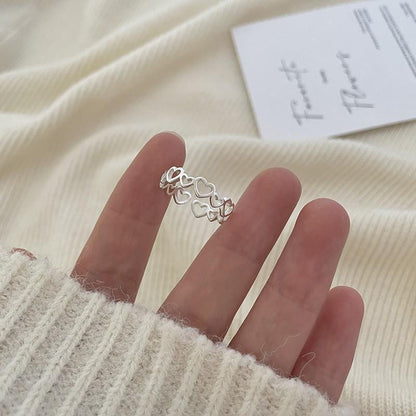 Geometric 925 Sterling Silver Adjustable Ring