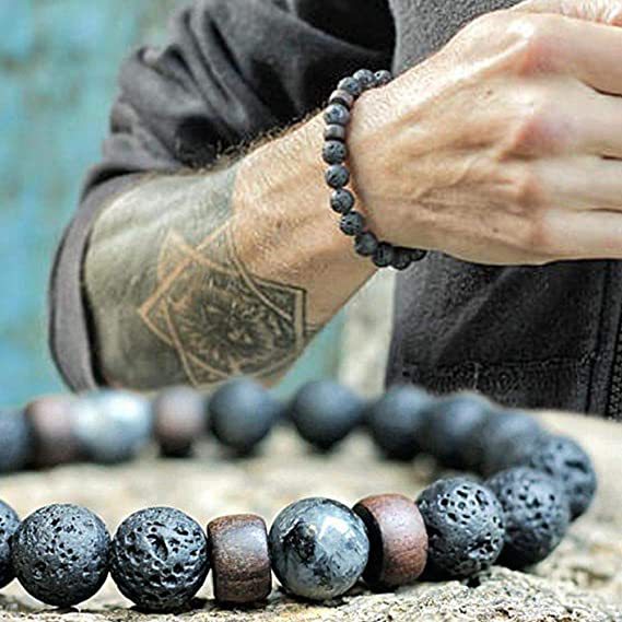 Handmade Natural Stone Rainbow Bead Bracelet