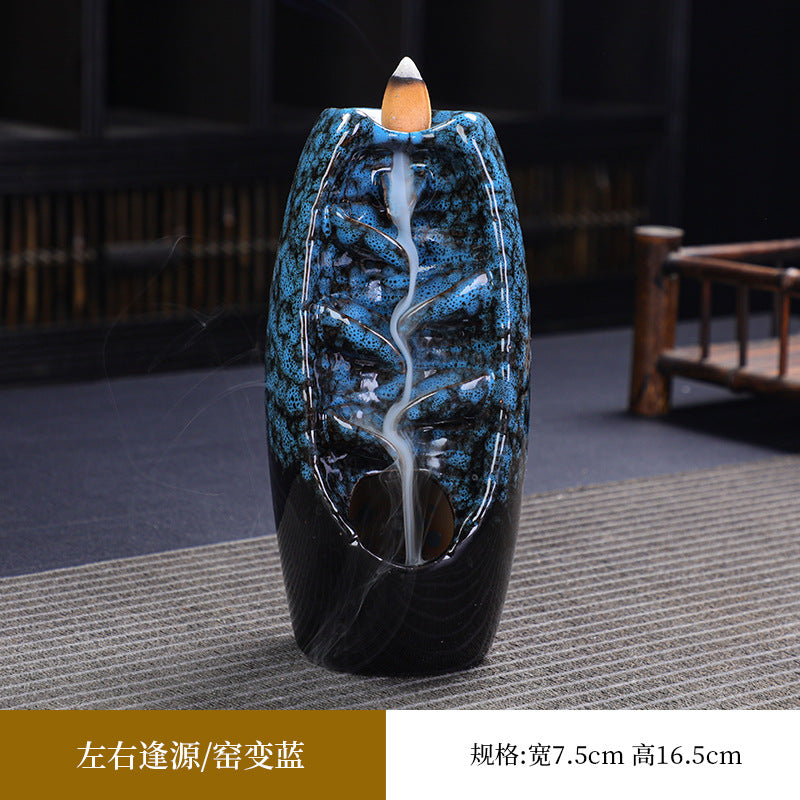 Backflow Incense Burner — Kiln Glaze Ceramic