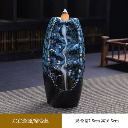 Backflow Incense Burner — Kiln Glaze Ceramic