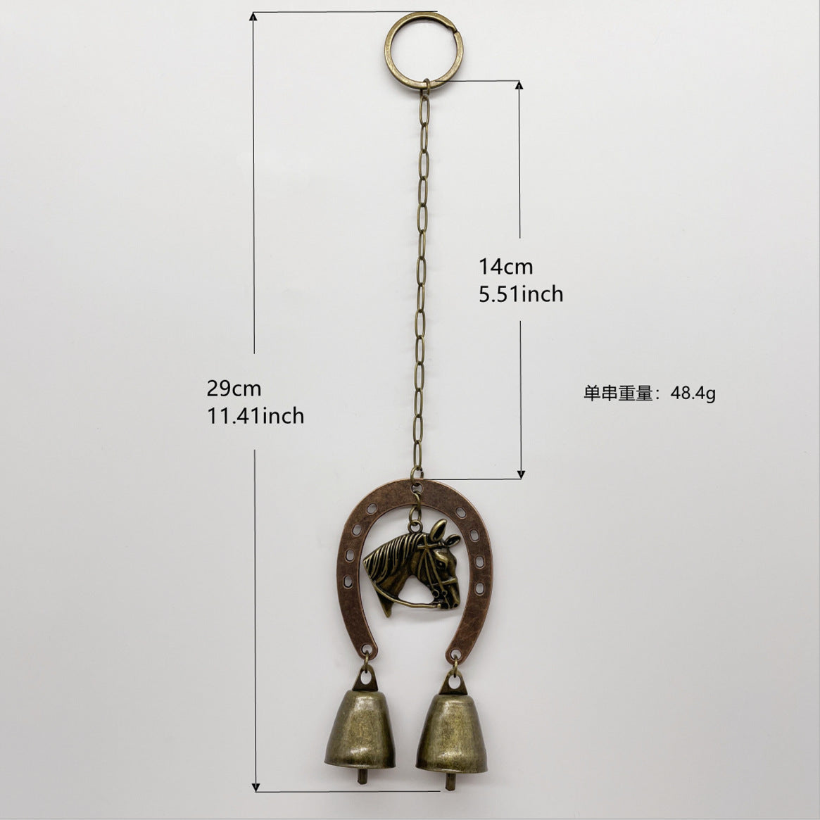 Witch Bell Door Handle Protection Pendant Good Luck Vine Wind Chime Outdoor Wind Chime Door Christmas Bell Hanging Decoration String