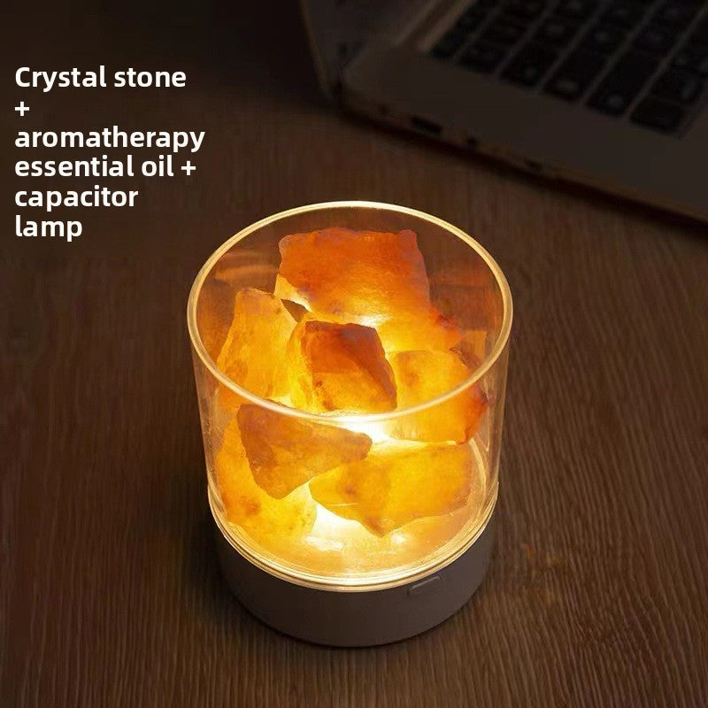 Himalayan Salt Lamp | USB Rechargeable | Color Changing | 14hr Battery