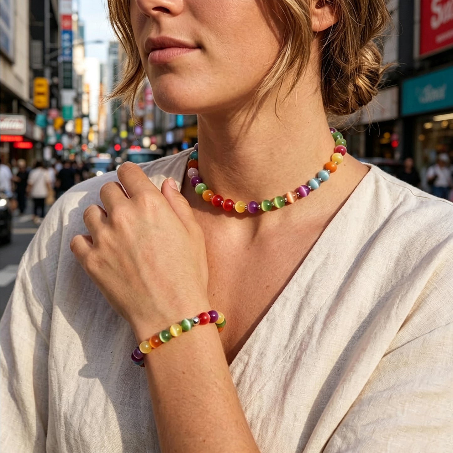 UV Color Change Resin Necklace Bracelet
