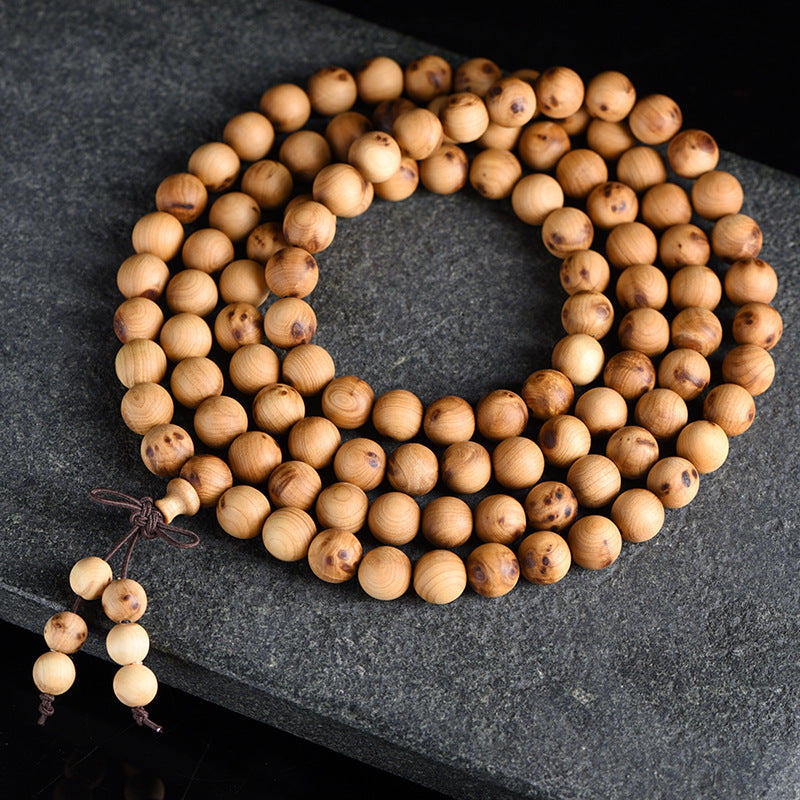 Taihang Yabei Wood 108 Bead Buddhist Rosary Bracelet | Handcrafted | 7 Sizes