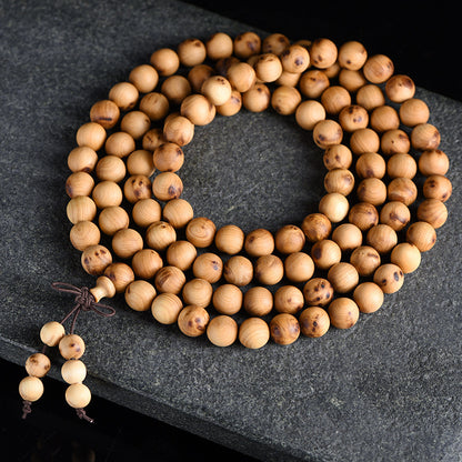 Taihang Yabei Wood 108 Bead Buddhist Rosary Bracelet | Handcrafted | 7 Sizes