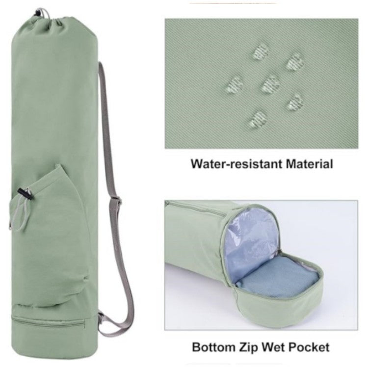 Yoga Mat Bag with Water Bottle Pocket & Wet Compartment