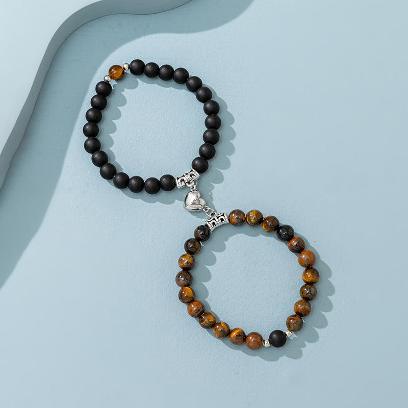 Heart Magnetic Couple Bracelet Set for Women and Men