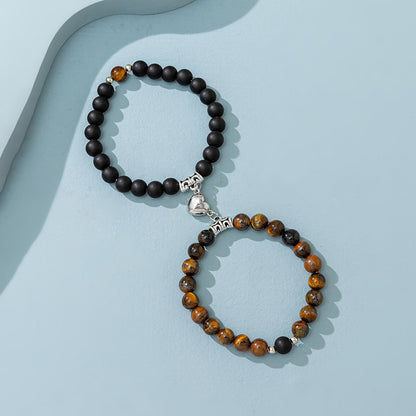 Heart Magnetic Couple Bracelet Set for Women and Men