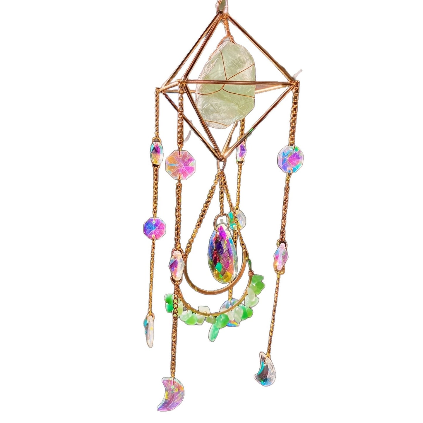 Amethyst Sun Catcher Wind Chime Pendant