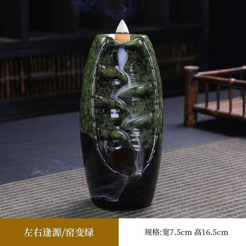 Backflow Incense Burner — Kiln Glaze Ceramic
