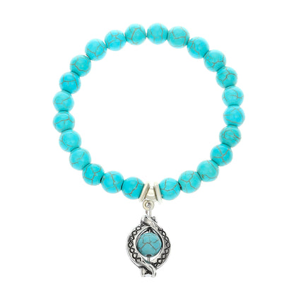 Vintage Alloy Bracelet with Butterfly and Turtle Designs