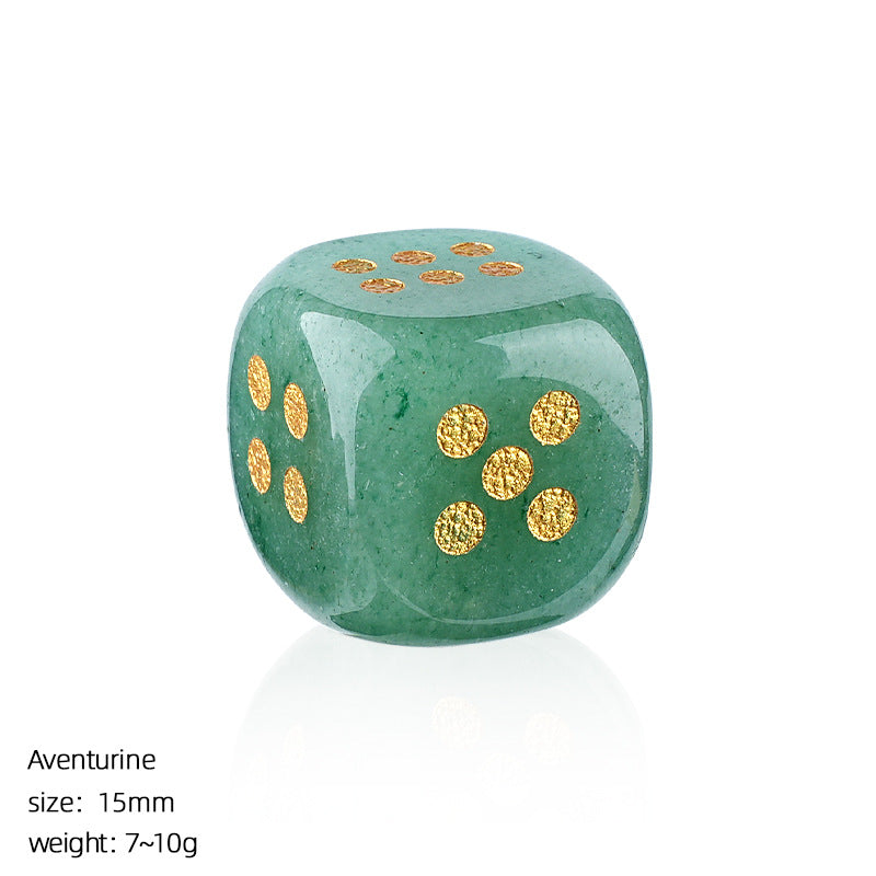 Natural Stone Dice — Laser Engraved Semi-Precious