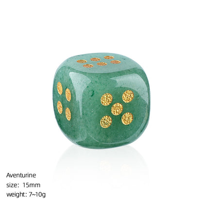 Natural Stone Dice — Laser Engraved Semi-Precious