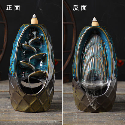 Backflow Incense Burner — Kiln Glaze Ceramic