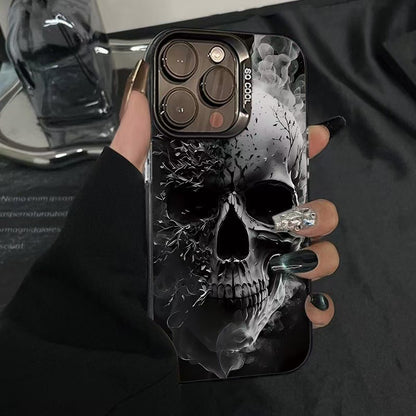 Shadow Relic Hard PC iPhone Case | Silver Shell Skull Design