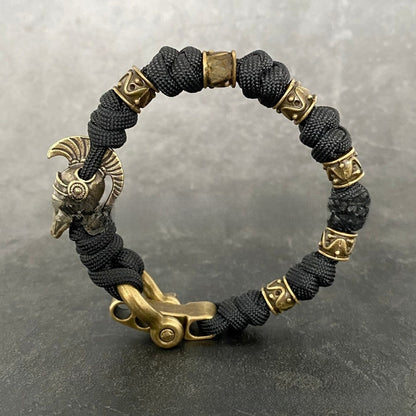 Gothic Skull Paracord Bracelet Handmade