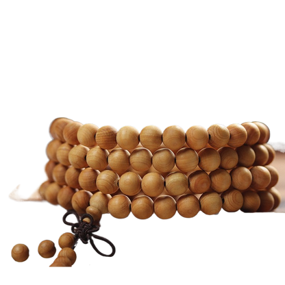 Taihang Yabei Wood 108 Bead Buddhist Rosary Bracelet | Handcrafted | 7 Sizes