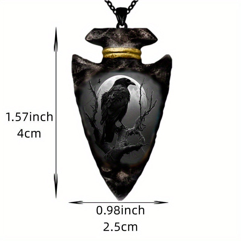 Gothic Crow Pendant Necklace